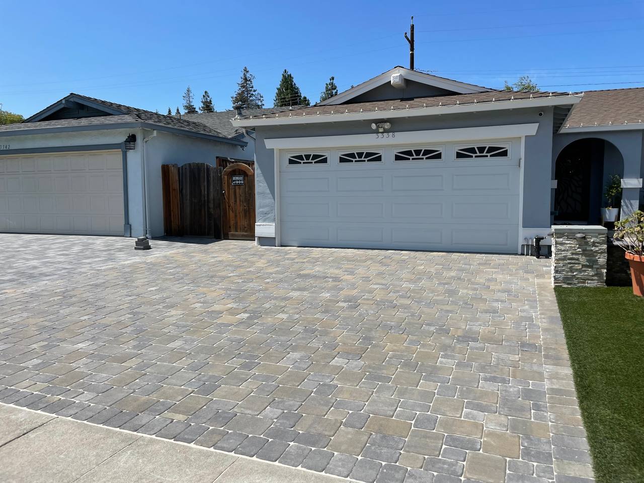 Side-Yard & Front Driveway Pavers — Completed