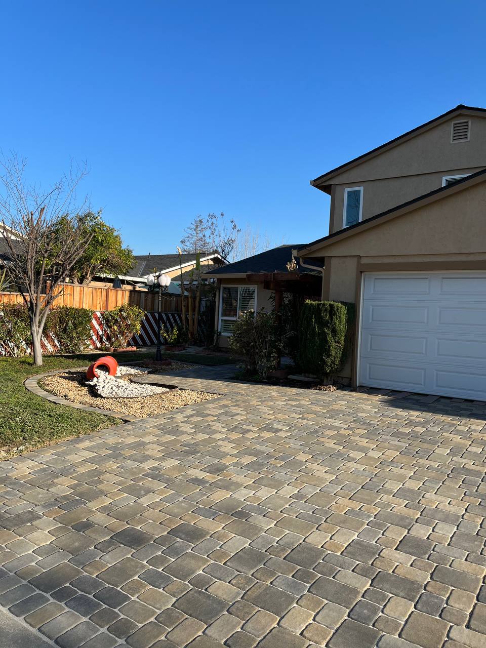 Two-Tone Driveway Paver Installs — Completed
