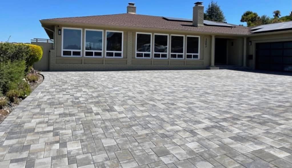 Modern Driveway Paver Installs — Completed angle 1