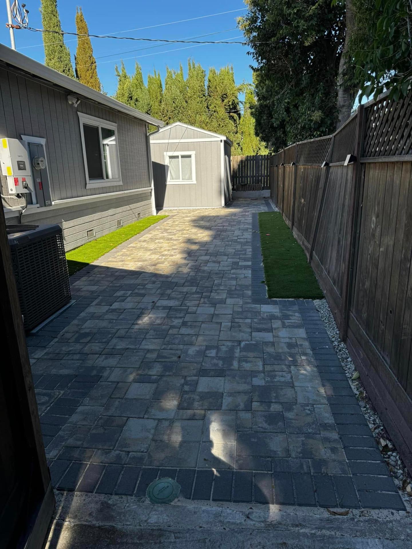 Side-Yard Walkway Paver Installs — Completed