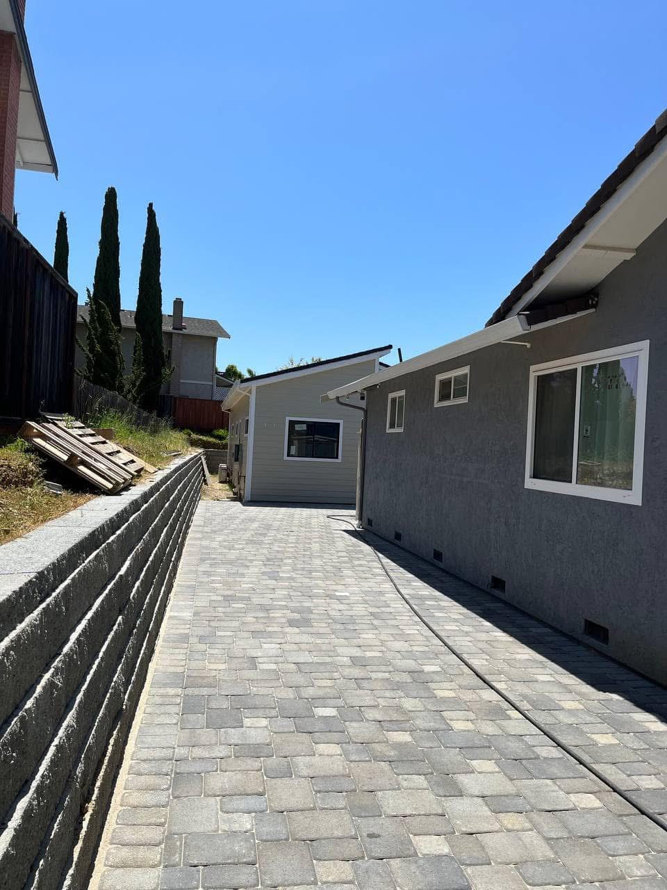Side-Yard Walkway Paver Installs — Completed