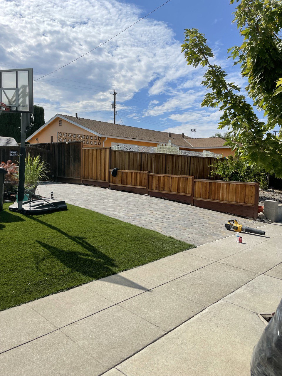 Side-Yard & Front Driveway Pavers — Completed