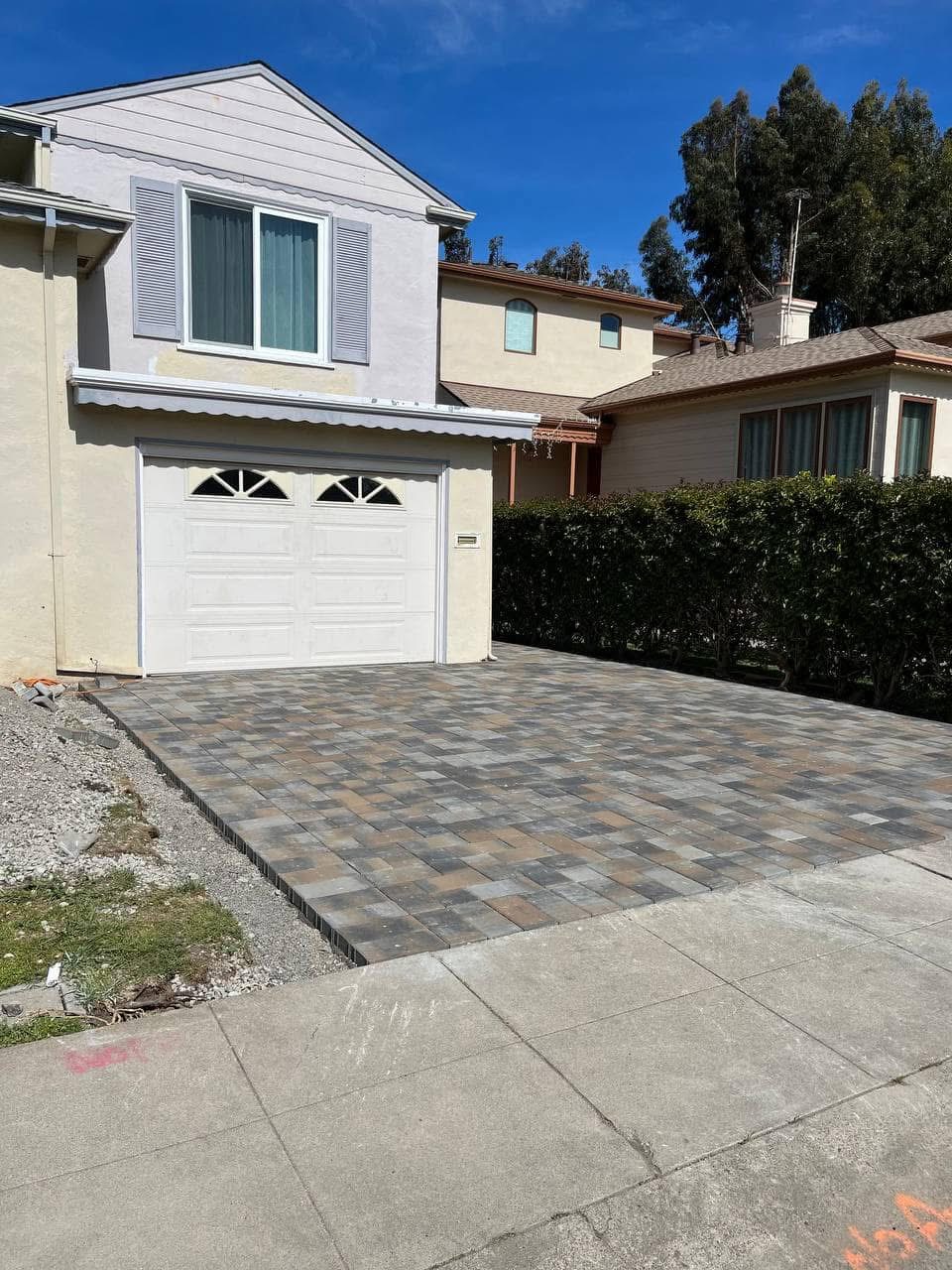 Two-Car Driveway Paver Install — Completed